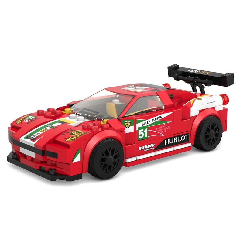 Lego Ferrari 458 Italia GT2_8 stud wide
