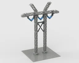 Transmission Tower 02 - Lattice H-Frame