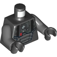 Torso, Armor Plates with Breathing Apparatus Print (Darth Malgus), Dark Bluish Gray Arms, Black Hands / Black