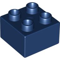 Lego Duplo Brick 2 x 2 / Dark Blue