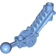 Large Figure Skeletal, Limb, Angular with Ball Joint, and Axle Hole / Medium Blue