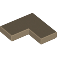 Lego Tile 2 x 2 Corner / Dark Tan