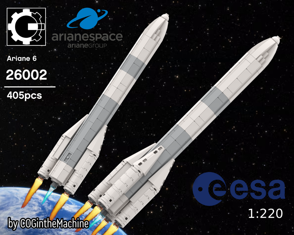 Lego Ariane 6 rocket | 1:220 scale