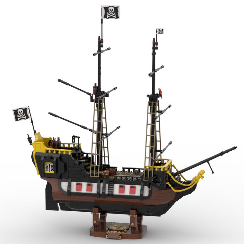 Lego Display stand and hull extension for 21322 Pirates of Barracuda Bay