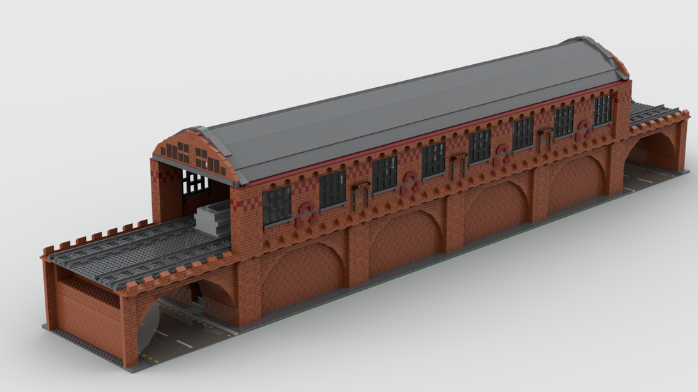 Lego Elevated Train Station
