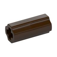 Lego Technic Axle Connector Smooth [with x Hole + Orientation] / Dark Brown