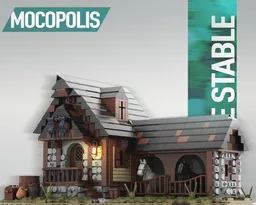 LEGO MOC Medieval Horse Stable