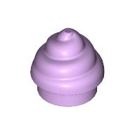 Lego Plate Round 1 x 1 Swirled Top / Poo / Lavender