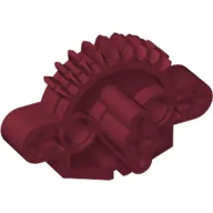 Large Figure Skeletal, Torso, Gear 9 Tooth with 3 Axle Holes and 2 Holes (Matoran) / Dark Red