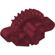 Lego Large Figure Skeletal, Torso, Gear 9 Tooth with 3 Axle Holes and 2 Holes (Matoran) / Dark Red