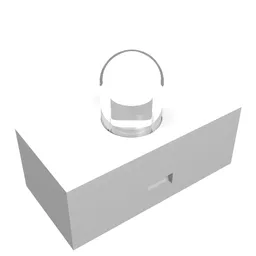 Light Brick 1 x 2 [Single Bulb] / White