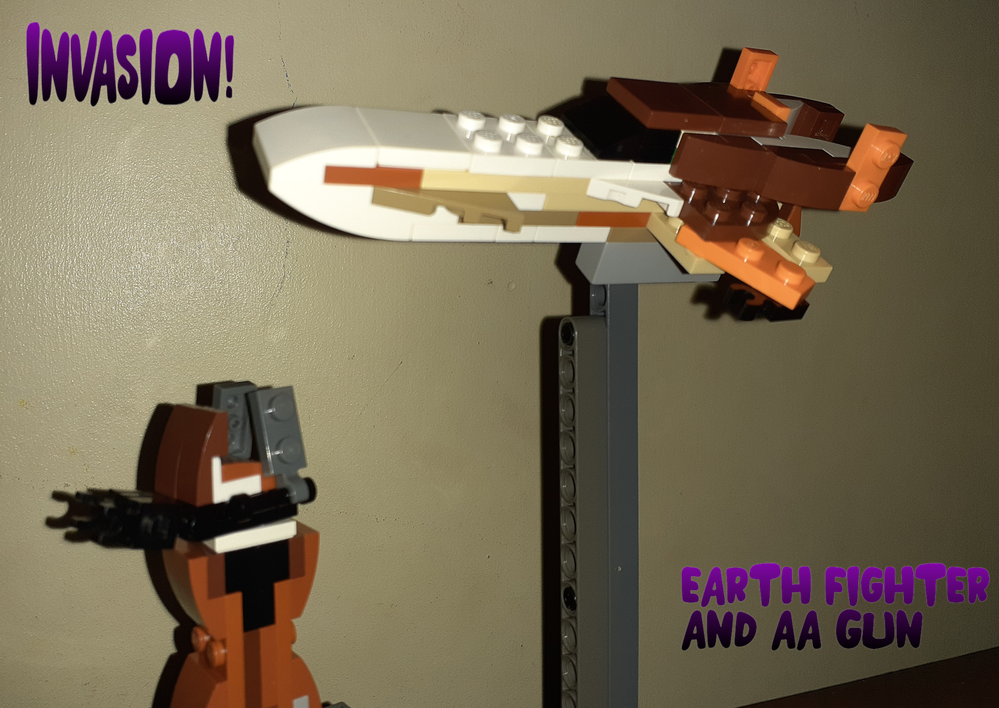 Lego Earth Fighter and AA Gun - alt of 31044-1
