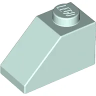 Brick Sloped 45° 2 x 1 with Bottom Pin / Light Aqua