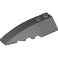 Brick Wedged, Curved 6 x 2 Left, Smooth Inner Walls / Dark Bluish Gray
