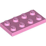 Lego Plate 2 x 4 / Bright Pink