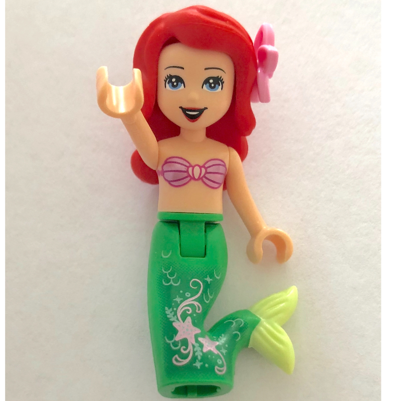 Lego Ariel - Mermaid Form, Pink Top, Dark Green Scales on Tail