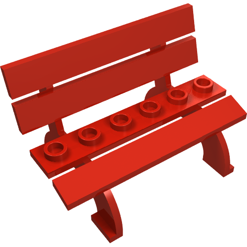Lego Fabuland, Bench Seat / Red