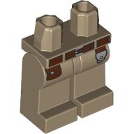 Lego Hips and Dark Tan Legs with Dark Brown Belt, Pocket, Silver Clasp print