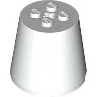 Cone 4 x 4 x 3 with Axle Hole / White