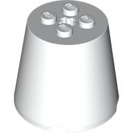 Lego Cone 4 x 4 x 3 with Axle Hole / White
