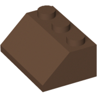 Lego Brick Sloped 45° 2 x 3 / Brown