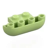 Brick Round, Curved Inverted Triple 1 x 3 x 1 with 1 x 2 Extension / Yellowish Green