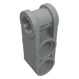 Technic Axle and Pin Connector Perpendicular 3L with 2 Pin Holes / Light Gray