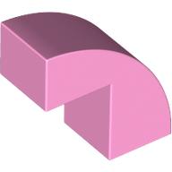 Lego Brick Curved 1 x 2 x 1 2/3 with 1 Cutout / Bright Pink
