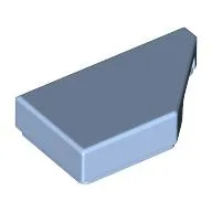 Tile 1 x 2 with Stud Notch Right / Bright Light Blue