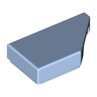 Lego Tile 1 x 2 with Stud Notch Right / Bright Light Blue