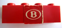Brick 1 x 4 with 'B' Pattern (Sticker) - Set 164