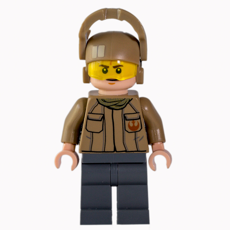 Lego Resistance Soldier, Dark Tan Helmet, Dark Tan Shirt with Two Pockets and Resistance Insignia