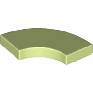 Tile 2 x 2 Curved, Macaroni / Yellowish Green
