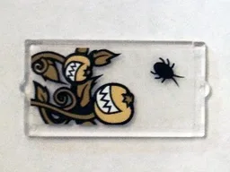 Glass for Window 1 x 2 x 3 with Black Insect and Smiling Pumpkins Pattern (Sticker) - Set 75904