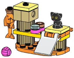 Cat Tree with Kitten