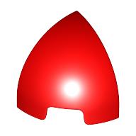 Lego Brick Round Curved 1 x 1 x 1 Quarter Dome / Red