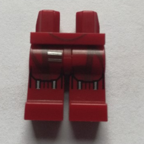 Lego Hips and Dark Red Legs with TC-4 Droid Print / Dark Red