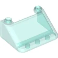 Windscreen 3 x 4 x 1 1/3 Large Glass Surface / Trans-Light Blue