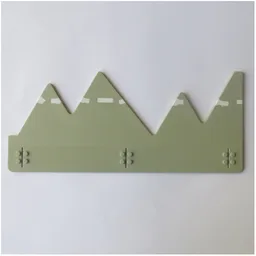Baseplate 14 x 32 Jagged Edge with Road Dividing Line Print / Light Gray