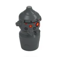 Droid Head, IG-88 with Red/Yellow "Eyes", Dark Tan, Black Stripes Print / Dark Bluish Gray