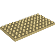 Lego Duplo Plate 6 x 12 / Tan