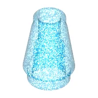 Cone 1 x 1 [Top Groove] / Opal Trans-Dark Blue