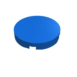 Tile Round 2 x 2 with Bottom Stud Holder / Blue
