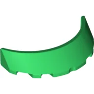 Windscreen 3 x 6 x 1 Curved with Rectangular Stud Holder in Bottom / Green