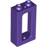 Lego Window 1 x 2 x 3 Train / Dark Purple