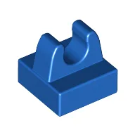 Tile Special 1 x 1 with Clip with Rounded Tips / Blue