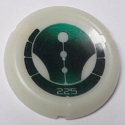 Lego Large Figure Throwing Disc, Kanoka, Ga-Metru 225 Print / Glow In Dark Opaque