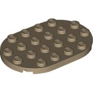 Lego Plate Round 4 x 6 / Dark Tan
