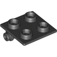 Hinge Brick 2 x 2 Top Plate Thin / Black