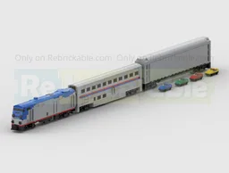 Am Trak Car Auto Train Pack - 4 Studs Wide